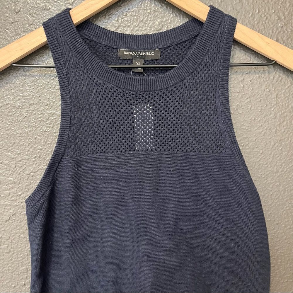 Banana Republic New SWEATER TANK XS Navy - Picture 3 of 14